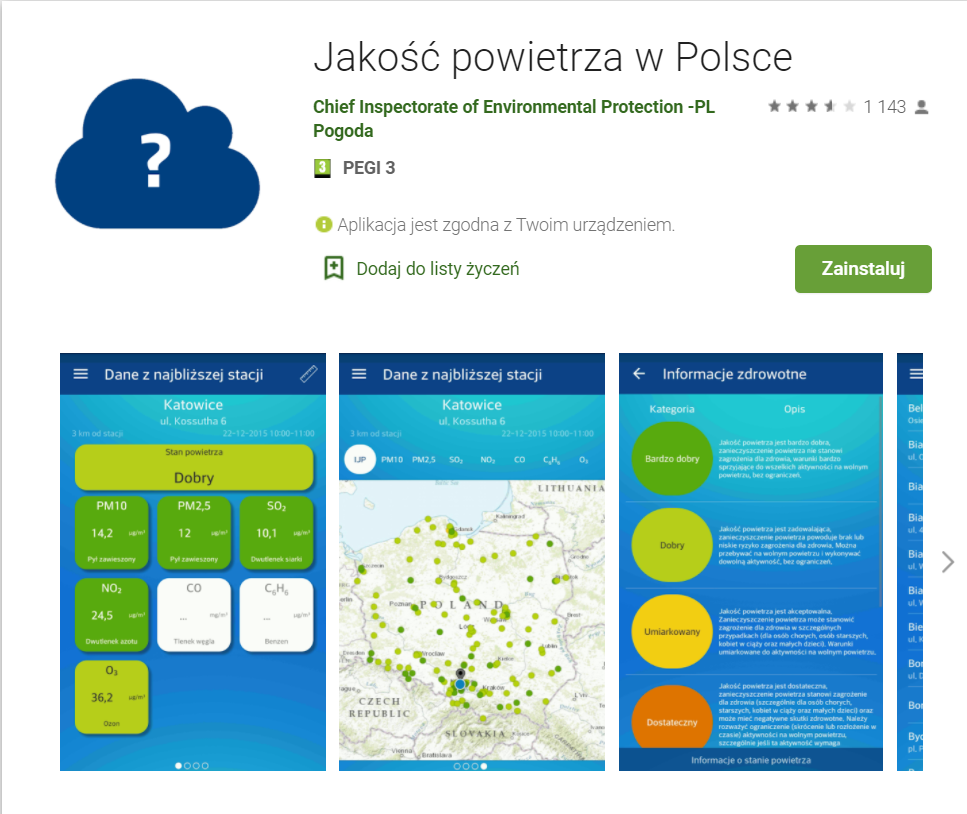 Sprawdź jakość powietrza w polsce przez aplikację na telefon