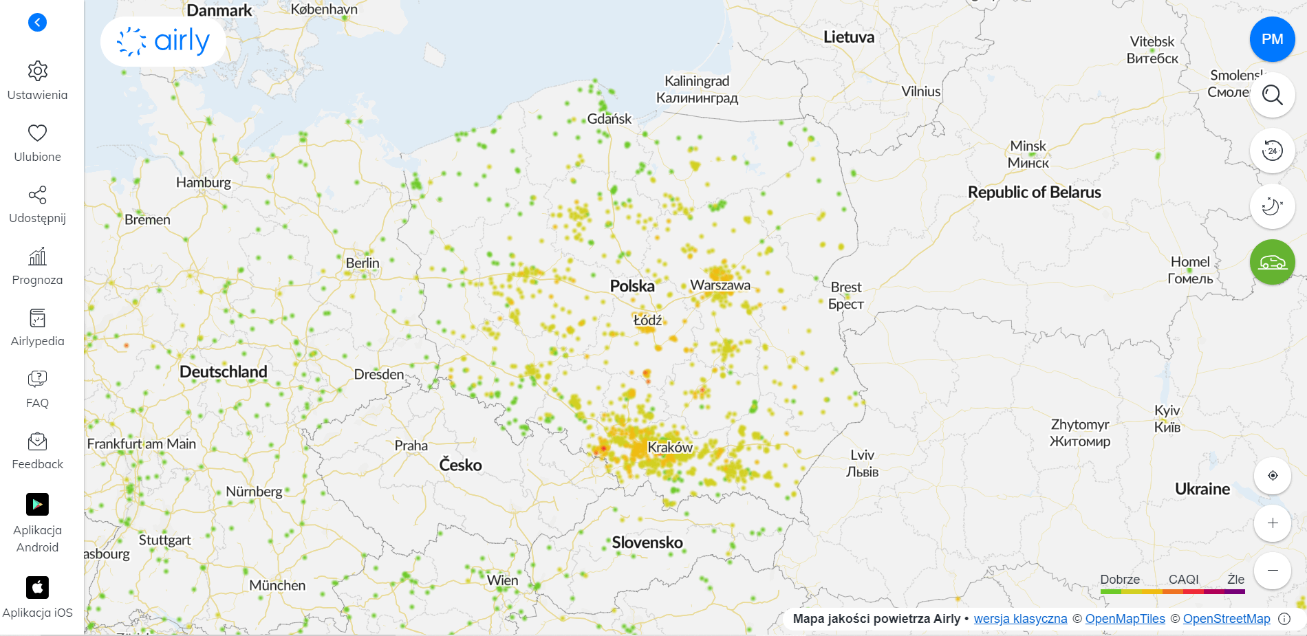 Airly - Sprawdź poziom smogu