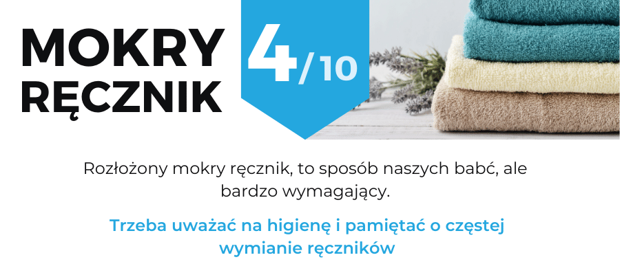 Mokry ręcznik - nawilżanie powietrza w domu Mokry ręcznik - nawilżanie powietrza w domu