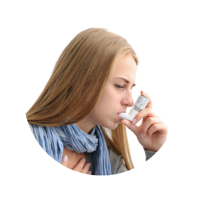 Dziewczyna z inhalatorem