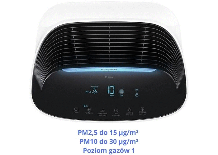 Wskaźnik kolorystyczny oczyszczacza powietrza Samsung AX60