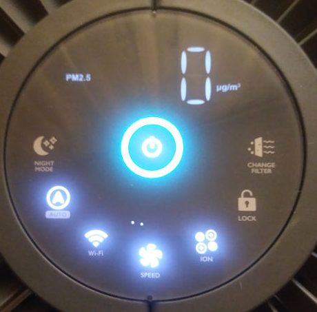 Wskaźnik czystości powietrza w oczyszczaczu Vestfrost A1Z40WH