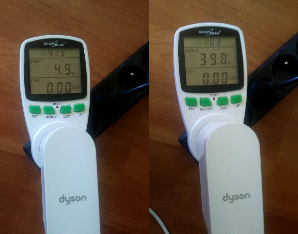 Dyson Pure Humidify+Cool - test poboru prądu