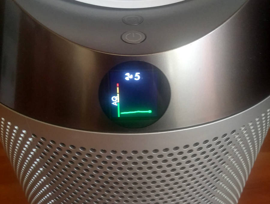 Dyson Pure Humidify+Cool - wyświetlacz