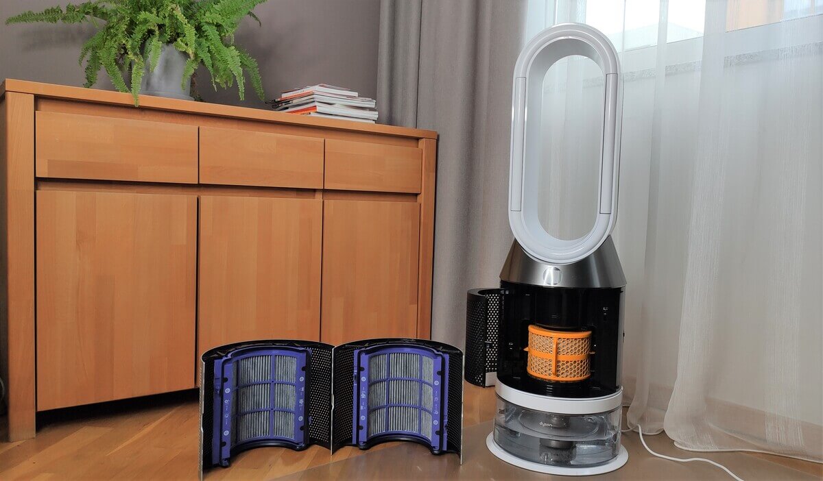 Rozłożony oczyszczacz powietrza Dyson Pure Cool | Wybierzoczyszczacz.pl Rozłożony oczyszczacz powietrza Dyson Pure Cool | Wybierzoczyszczacz.pl