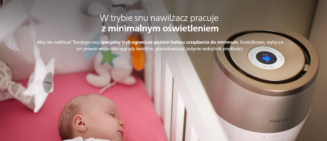 ewaporacyjny nawilżacz powietrza Philips Philips-hu4803-01 tryb cichy strona producenta Philips