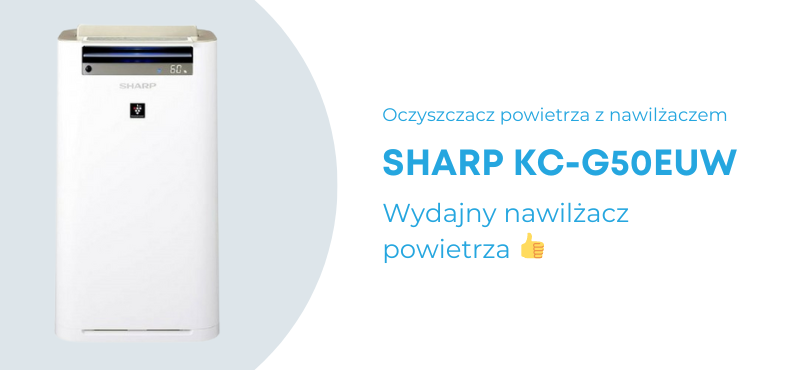 Oczyszczacz powietrza z nawilżaczem Sharp SHARP KC-G50EUW grafika
