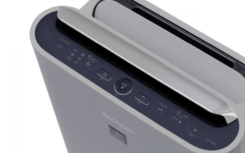 Panel sterowania w oczyszczaczu Sharp UA-HG60E-L