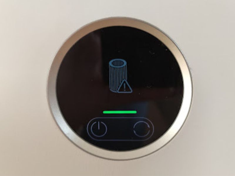 Powiadomienie o braku filtra w oczyszczaczu