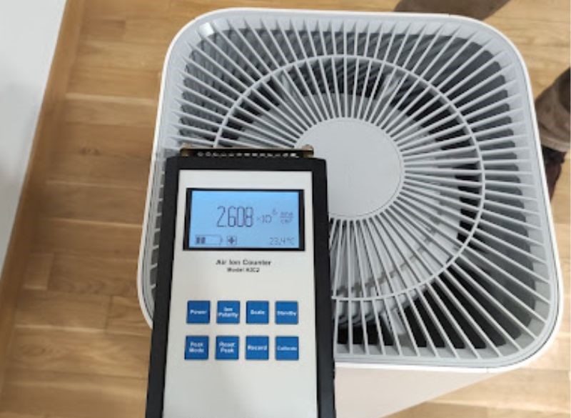 Pomiar jonów dodatnich po ok. 2 minutach