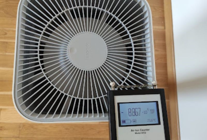 Pomiar jonów ujemnych po ok. 3 minutach