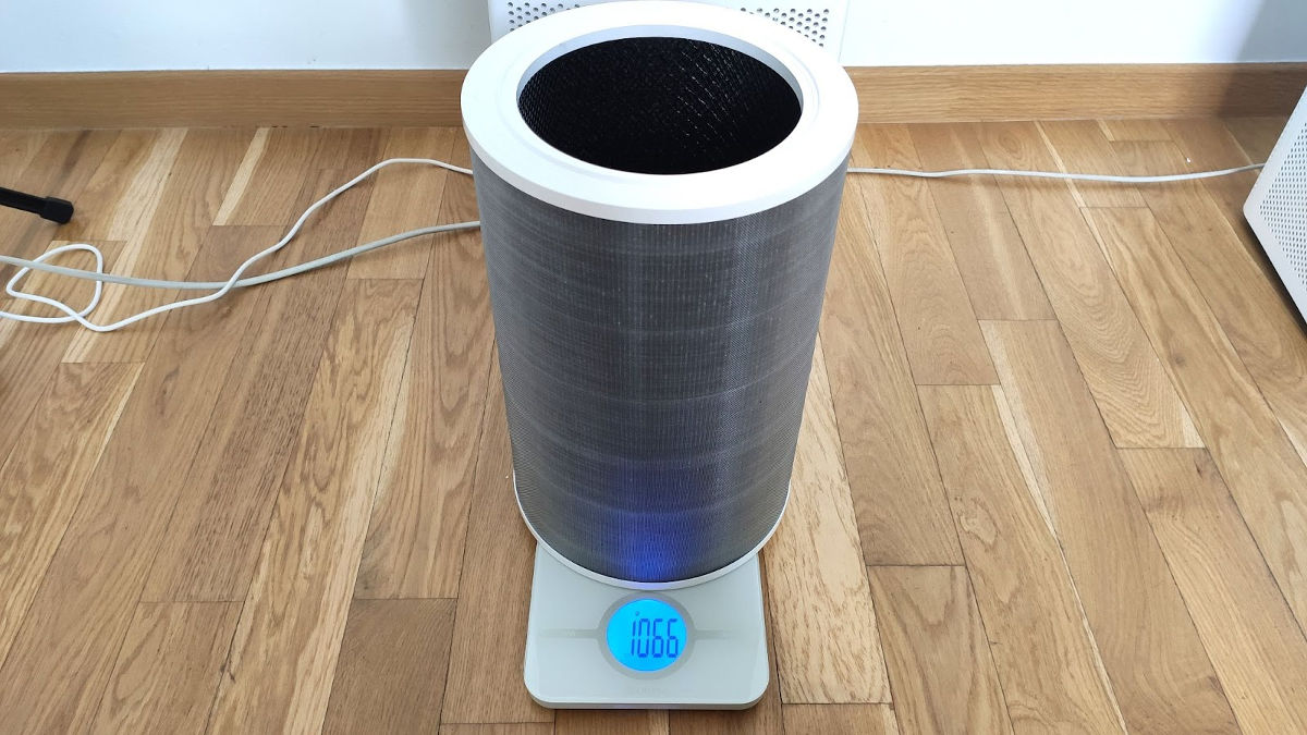 Pomiar wagi filtra w Xiaomi Air Purifier 4 Lite