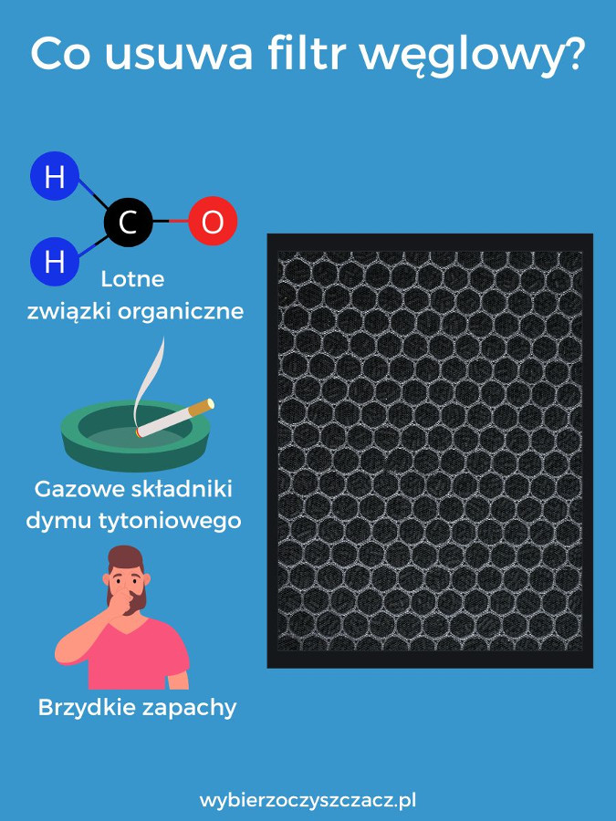 Co usuwa filtr węglowy w oczyszczaczu powietrza