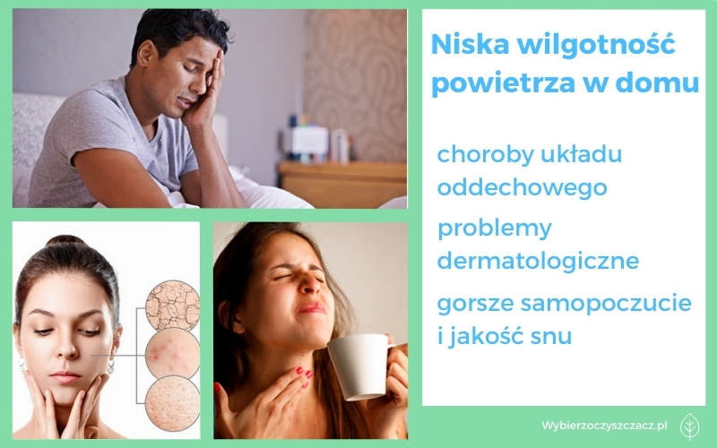 Niska wilgotność powietrza w domu skutki